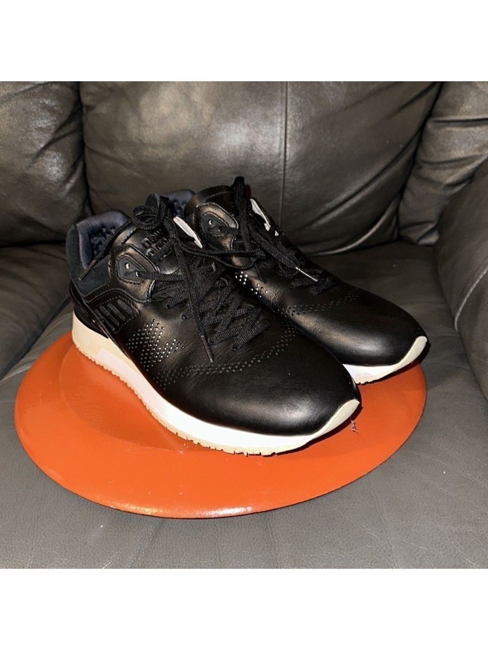NB 10 ML2017MK Black White Ivory Leather Suede Athletic Trainers Sneakers